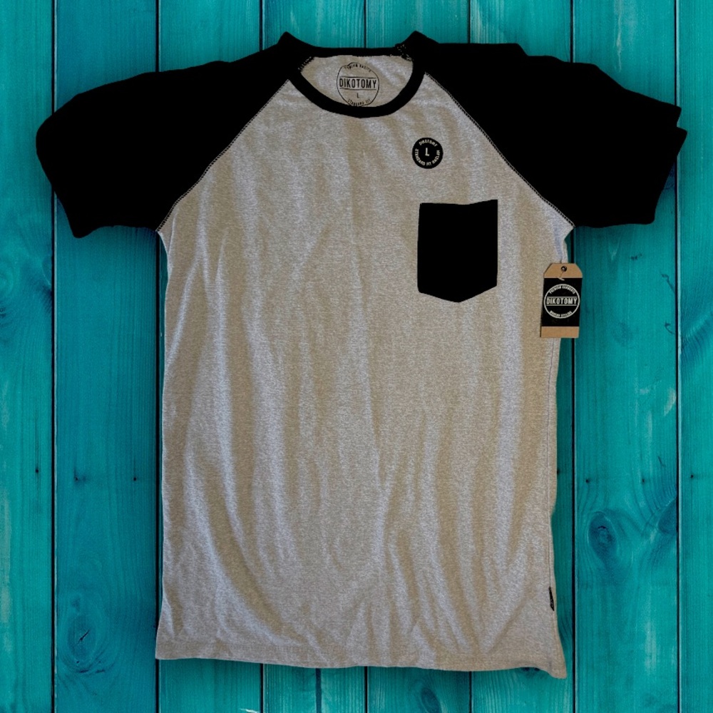 Onetone Gray and Black Raglan T-Shirt